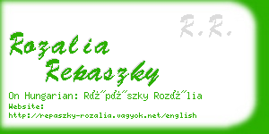 rozalia repaszky business card